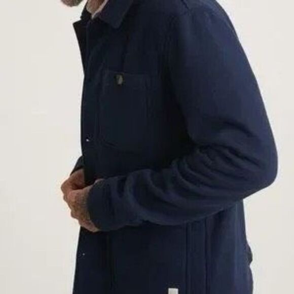 ✨Marine Layer Mens Doyle Knit Chore Navy Sz Large Shacket✨ - Picture 2 of 8